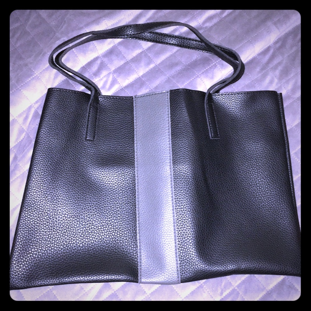 Brand New VINCE CAMUTO black vegan leather tote